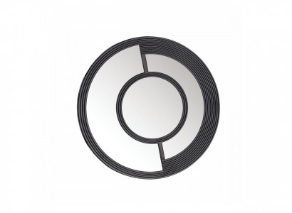 Wandspiegel Rund Speigel Dekorative Modern Design Wohnzimmer Schwarz